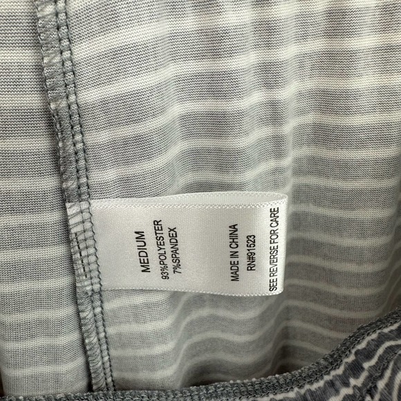 NWT size medium gray white‎ striped jogger sweats pajama bottoms pants tie waist - Picture 5 of 5